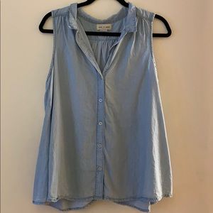 Anthropologie Cloth & Stone Tulip back blouse